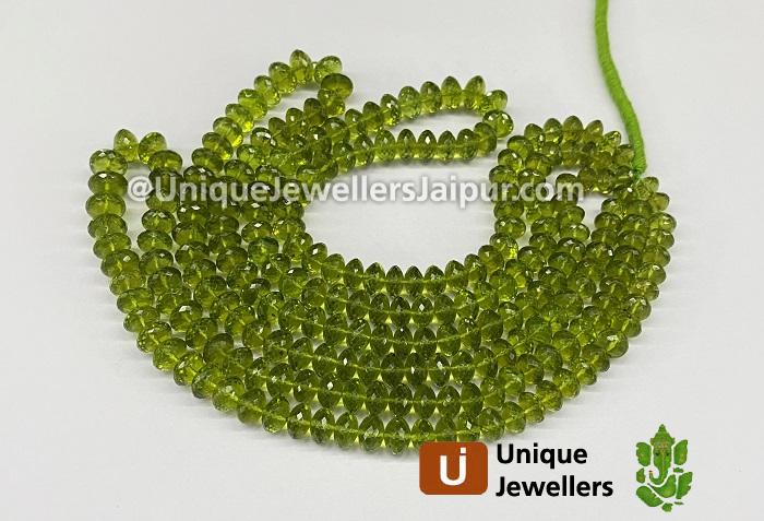 Olive Peridot Far Micro Cut Roundelle Beads