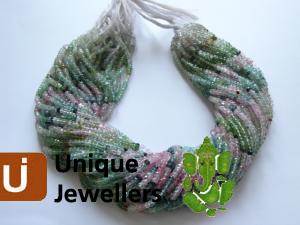 Multi Tourmaline Faceted Roundelle Beads