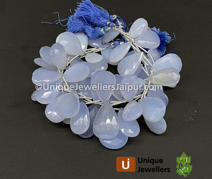 Chalsydony Briollete Pear Beads