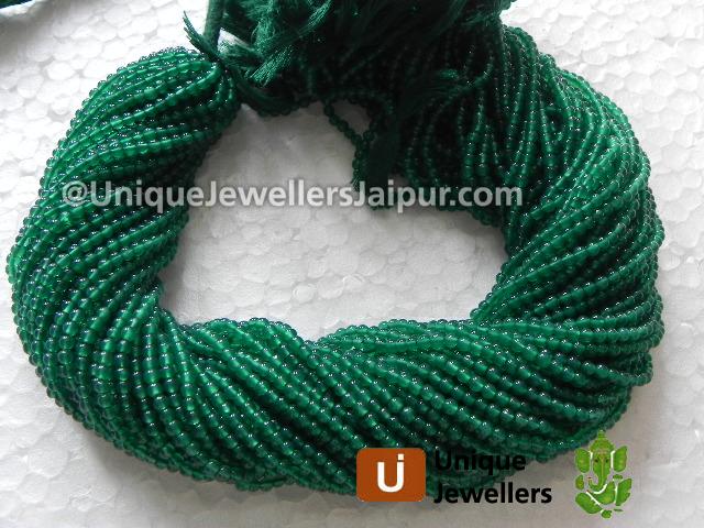 Green Onyx Plain Round Beads