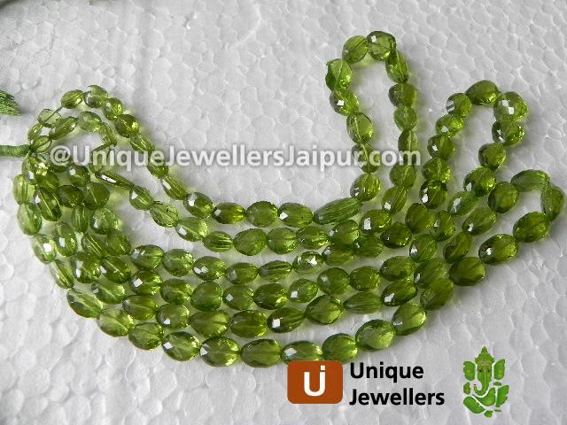 Peridot Faceted Nugget Beads