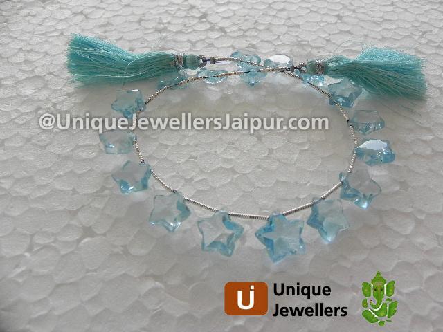 Sky Blue Topaz Star Cut Beads