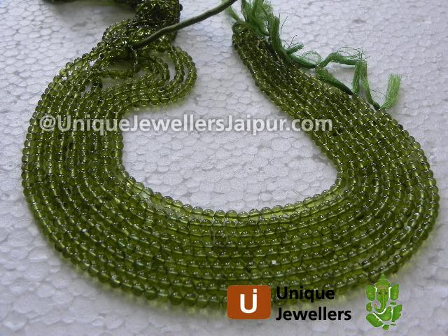 Peridot Plain Round Beads