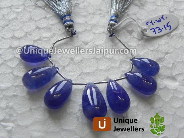 Tanzanite Plain Pear Beads