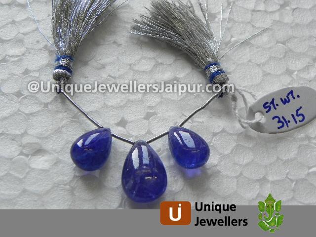 Tanzanite Plain Pear Beads