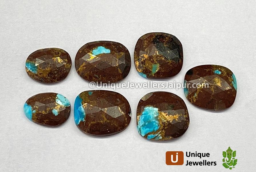 Copper Lava Mohave Turquoise Rose Cut Slices