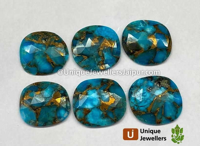 Copper Mohave Turquoise Rose Cut Slices