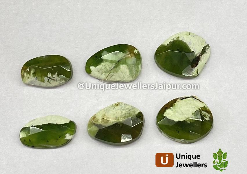 Chrome Chalcedony Rose Cut Slices