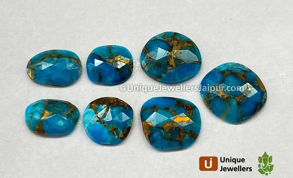 Copper Mohave Turquoise Rose Cut Slices