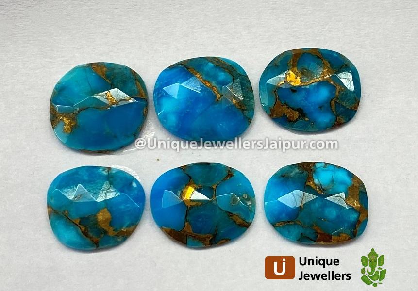 Copper Mohave Turquoise Rose Cut Slices