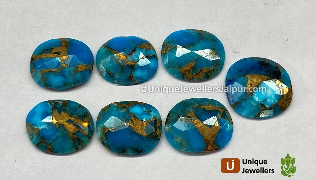 Copper Mohave Turquoise Rose Cut Slices