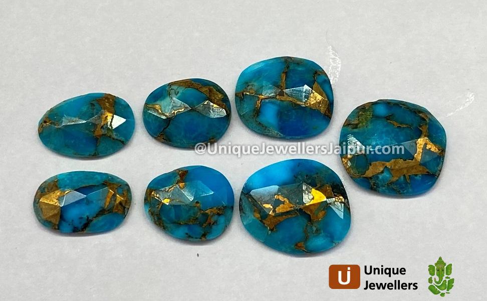 Copper Mohave Turquoise Rose Cut Slices