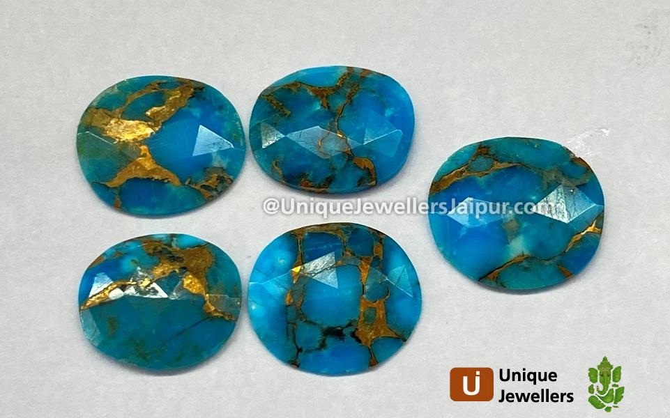 Copper Mohave Turquoise Rose Cut Slices