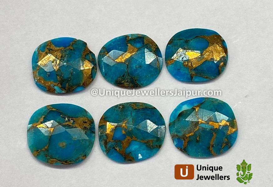 Copper Mohave Turquoise Rose Cut Slices