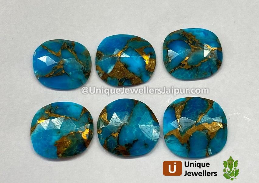 Copper Mohave Turquoise Rose Cut Slices