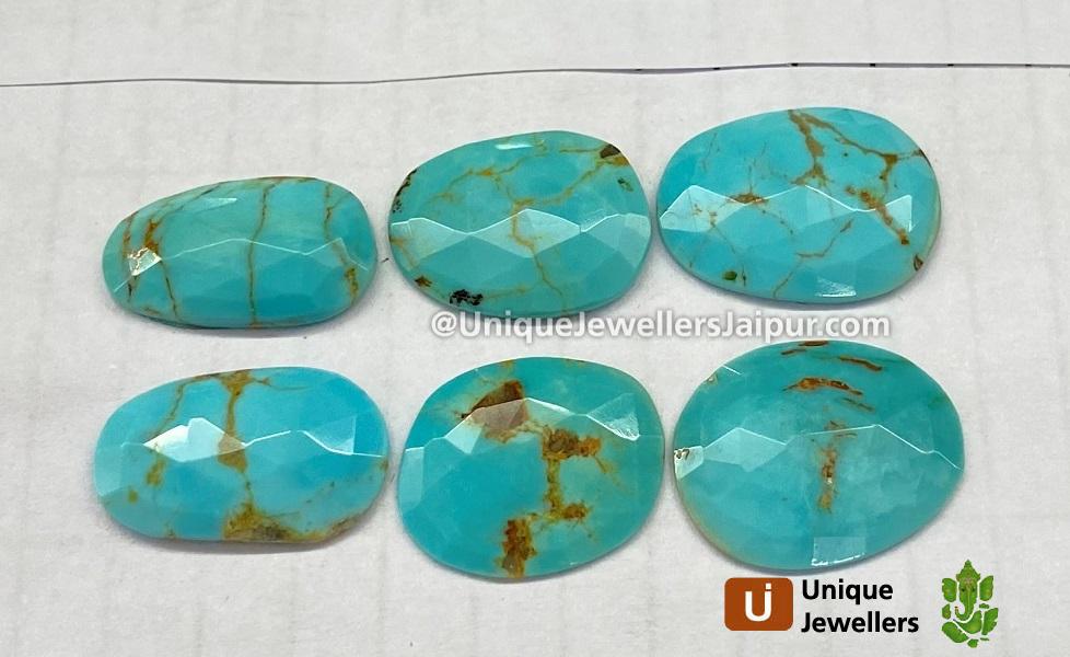 Golden Spiderweb Turquoise Rose Cut Slices