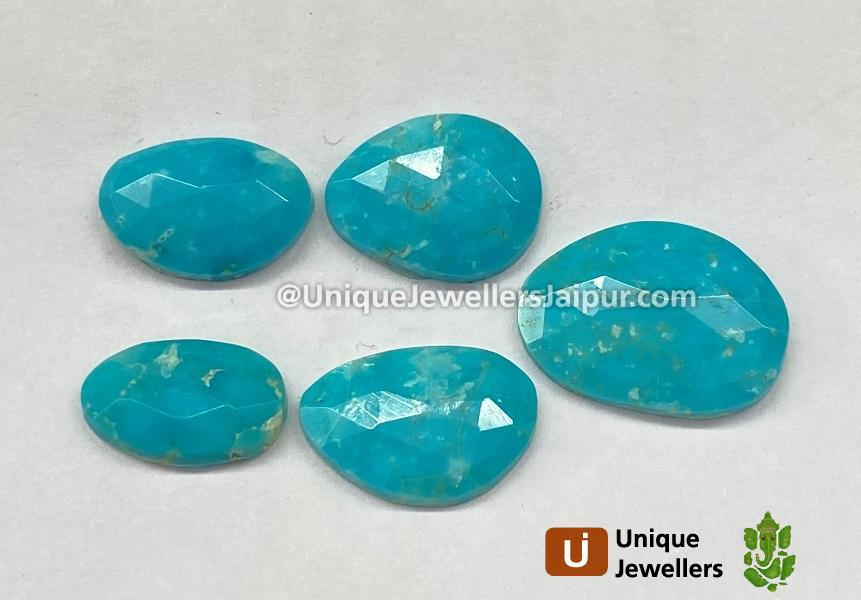 Turquoise Rose cut Slices