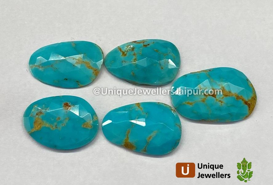 Golden Spiderweb Turquoise Rose Cut Slices