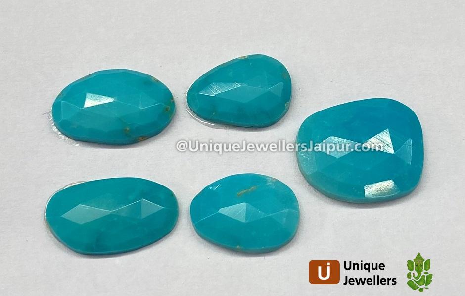 Turquoise Rose cut Slices