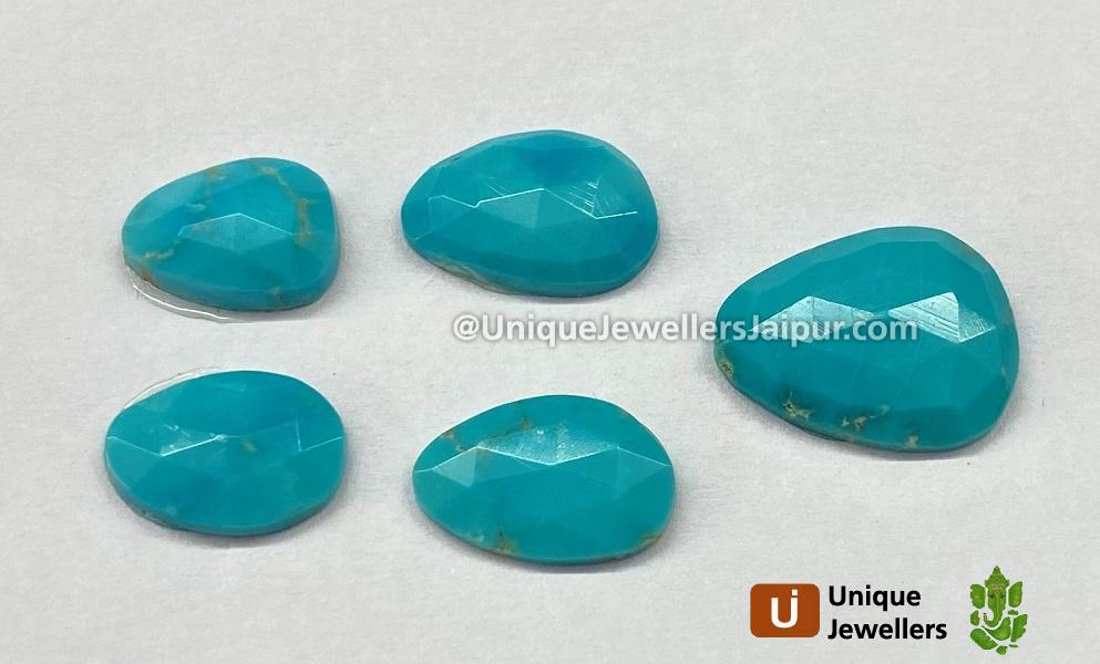 Turquoise Rose cut Slices