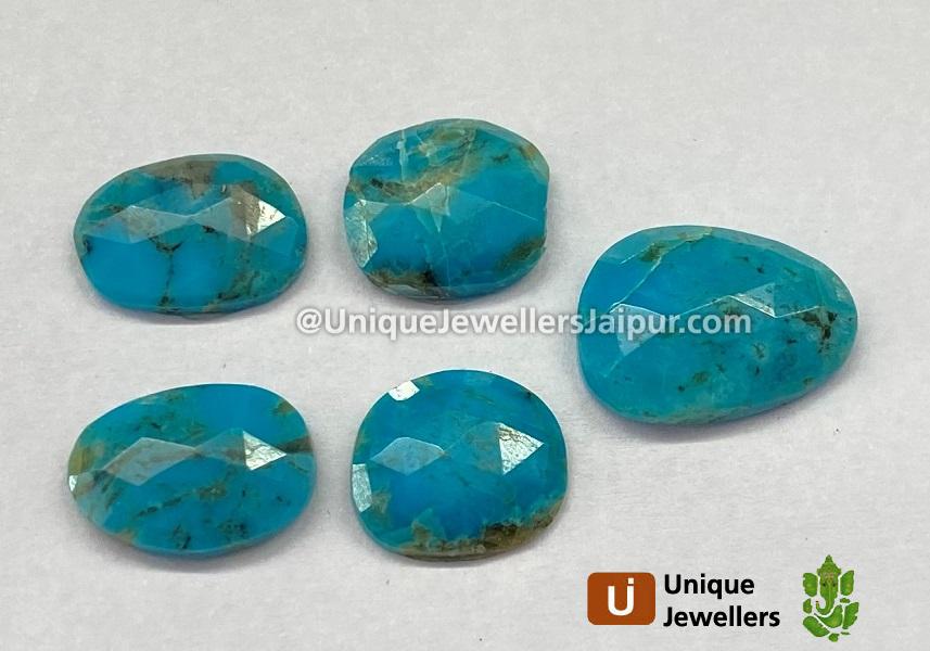 Black Spiderweb Turquoise Rose Cut Slices