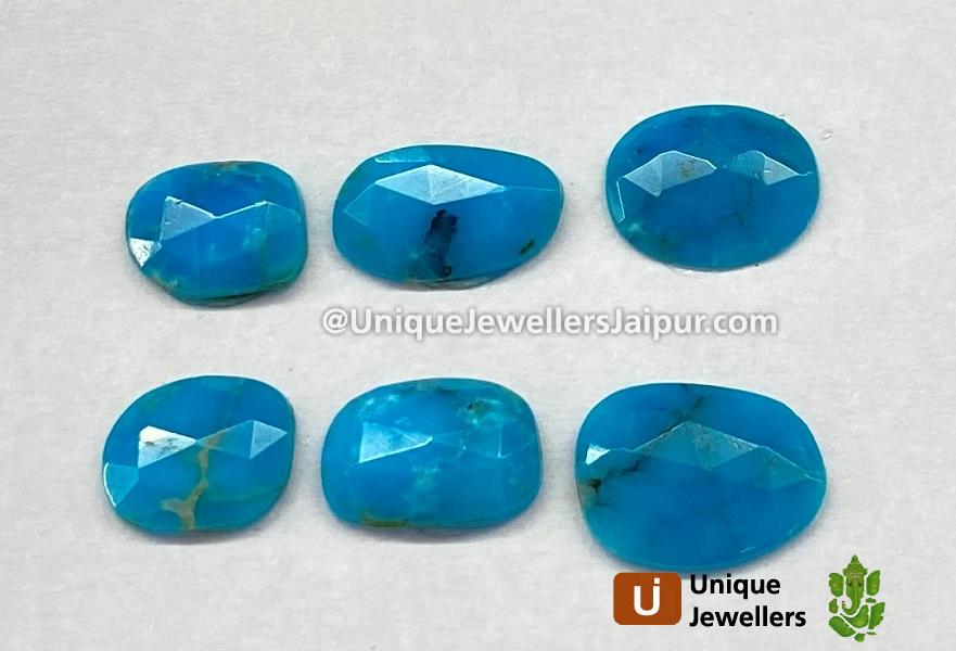 Black Spiderweb Turquoise Rose Cut Slices