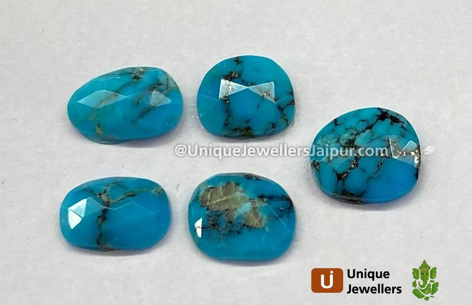 Black Spiderweb Turquoise Rose Cut Slices