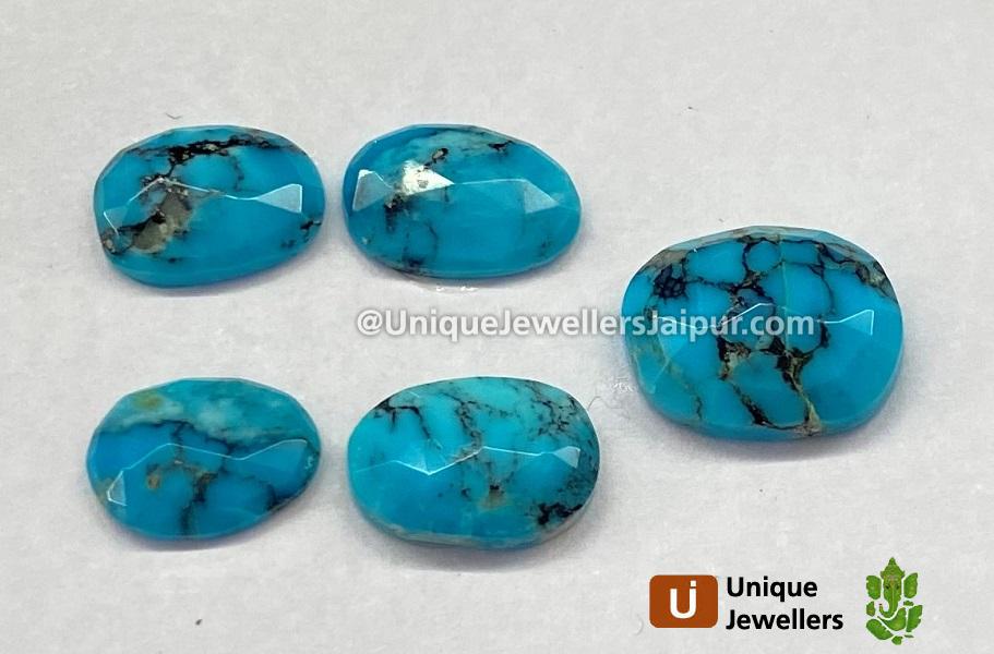 Black Spiderweb Turquoise Rose Cut Slices