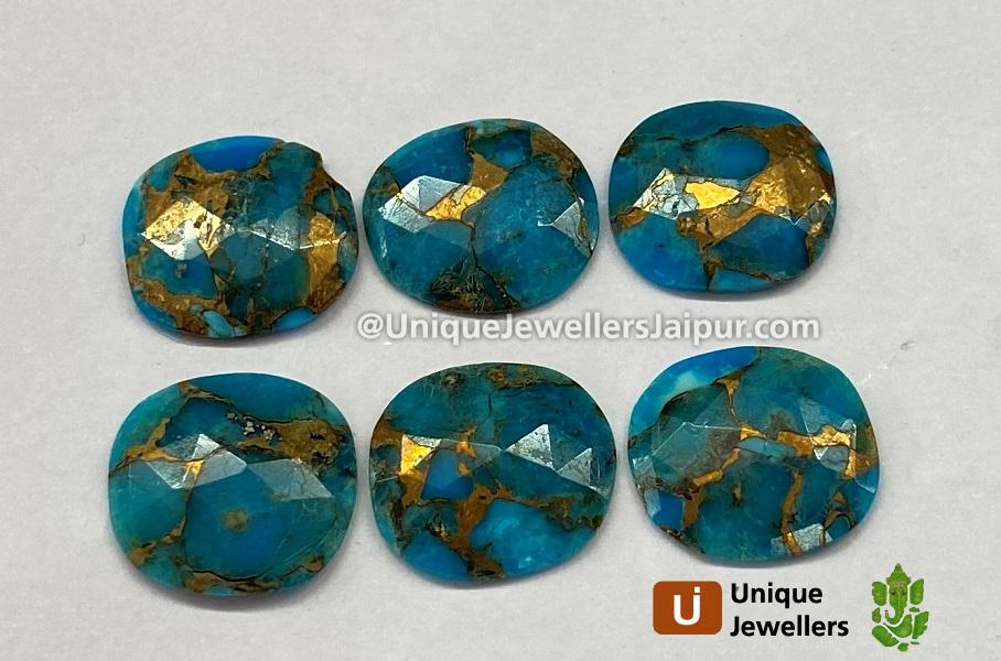 Copper Mohave Turquoise Rose Cut Slices