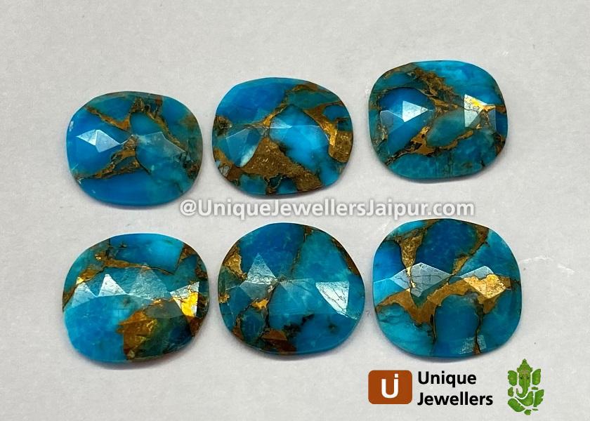 Copper Mohave Turquoise Rose Cut Slices