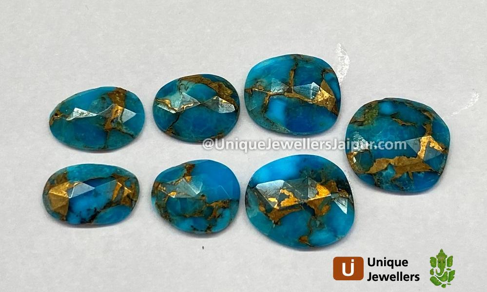 Copper Mohave Turquoise Rose Cut Slices