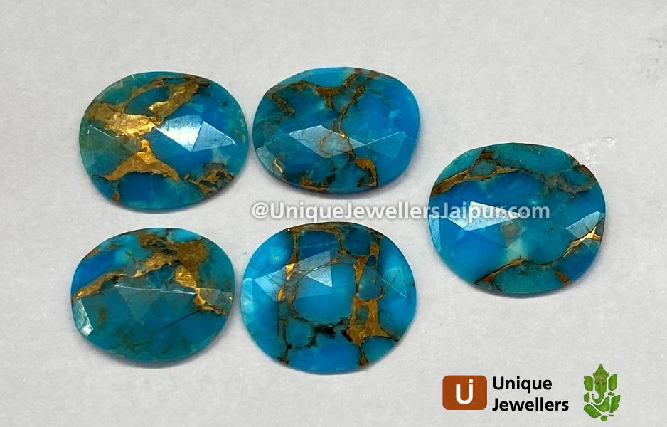 Copper Mohave Turquoise Rose Cut Slices