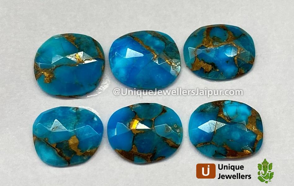 Copper Mohave Turquoise Rose Cut Slices