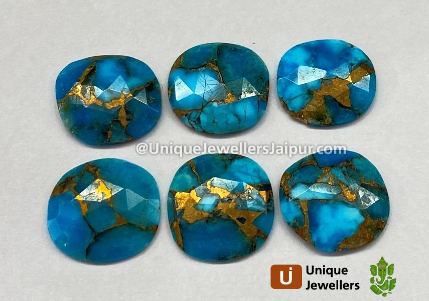 Copper Mohave Turquoise Rose Cut Slices