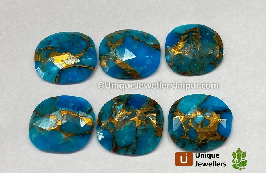 Copper Mohave Turquoise Rose Cut Slices