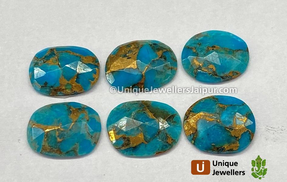 Copper Mohave Turquoise Rose Cut Slices