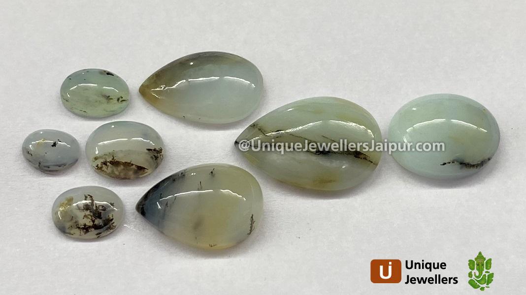 Peru Blue Opal Smooth Cabochons