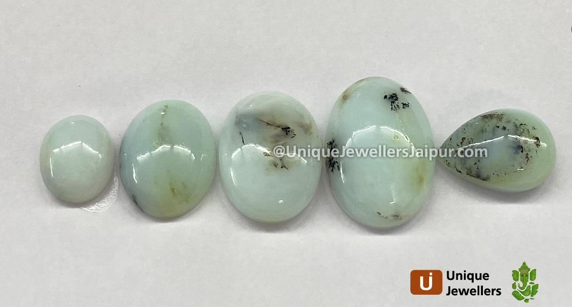 Peru Blue Opal Smooth Cabochons