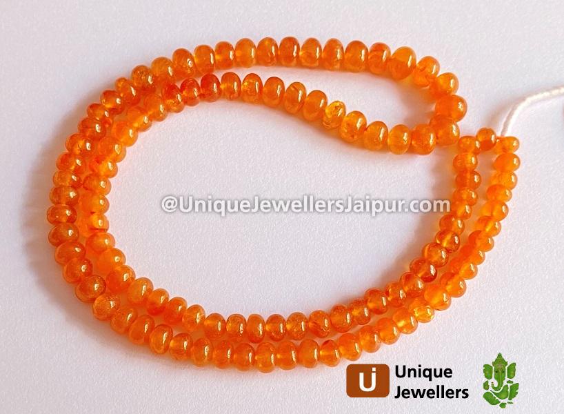 Mandarin Garnet Smooth Roundelle Beads