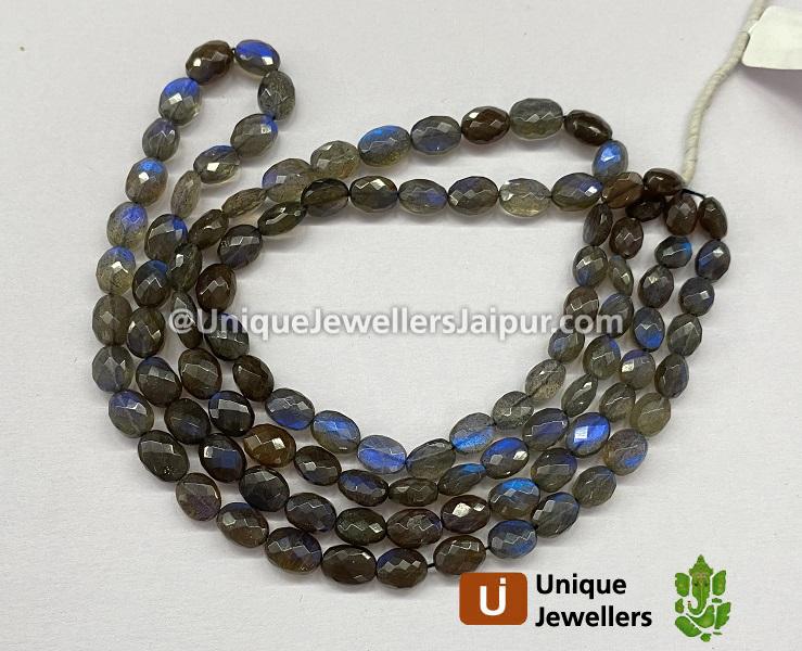 Labradorite Faceted Oval Beads