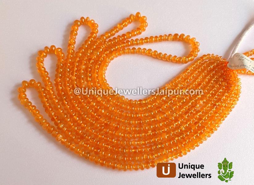 Mandarin Garnet Smooth Roundelle Beads