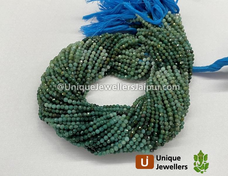 Grandidierite Shaded Faceted Round Beads