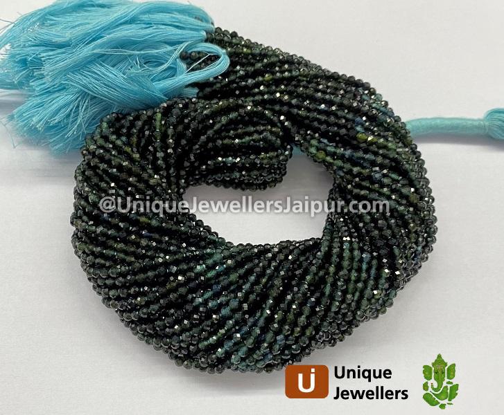 Blue Tourmaline Shaded Faceted Round Beads