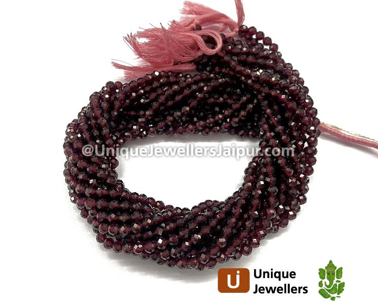 Rhodolite Garnet Faceted Round Beads