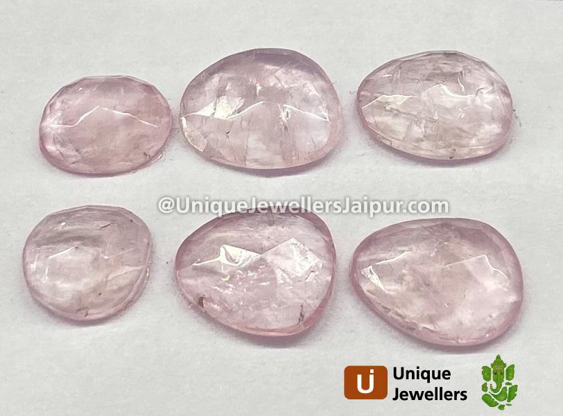 Morganite Rose Cut Slices