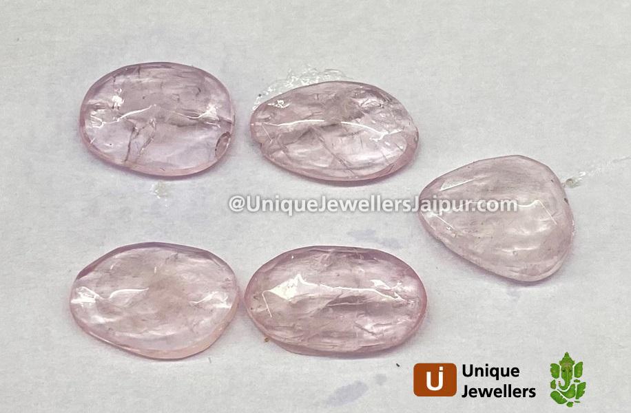 Morganite Rose Cut Slices