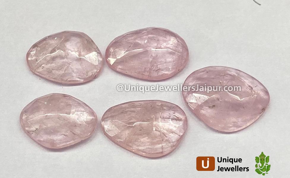 Morganite Rose Cut Slices