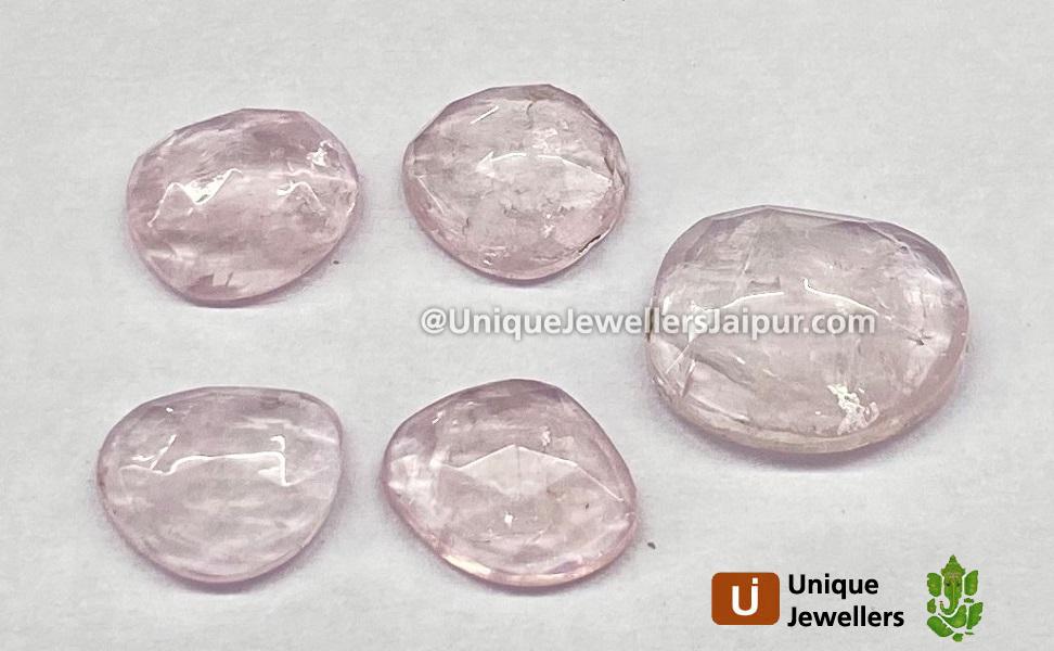 Morganite Rose Cut Slices