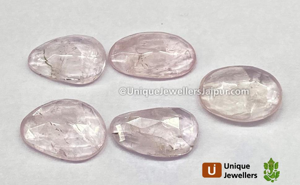 Morganite Rose Cut Slices