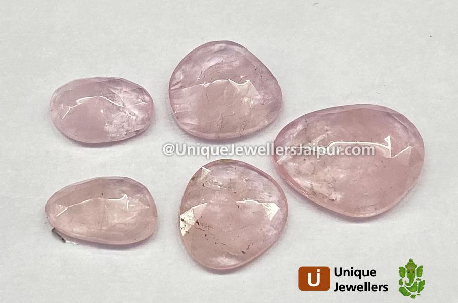 Morganite Rose Cut Slices